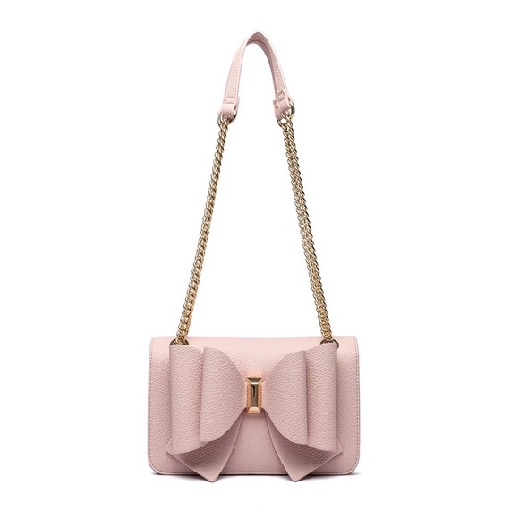 like dreams Handbags - Pink Bow Chain Crossbody Bag by